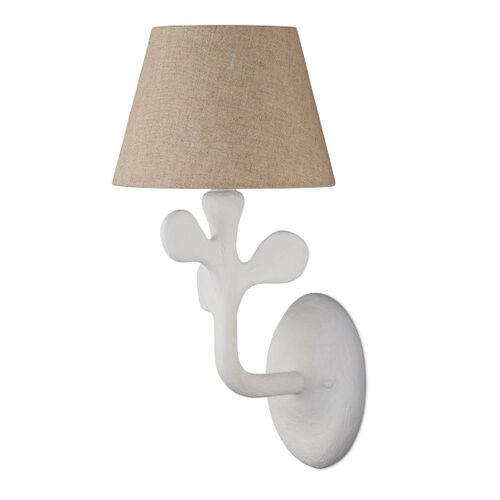 Charny Wall Sconce, Gesso White