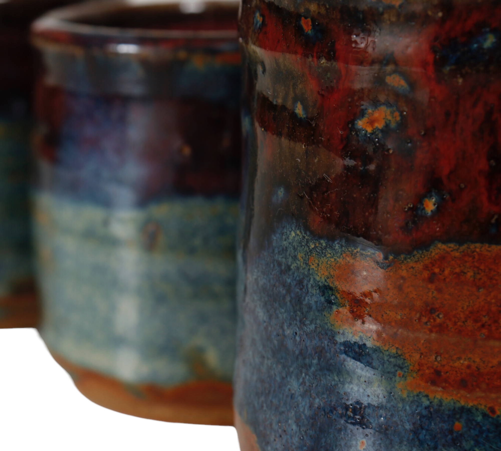 Colorful Stoneware Mugs - Set of 4~P77682376