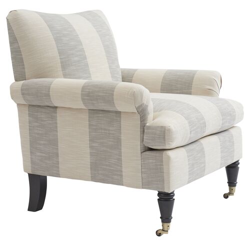 Paige Stripe Club Chair~P77402644