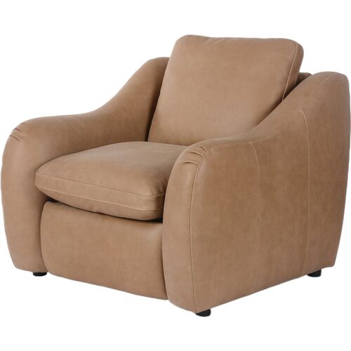 Santino Leather Power Recliner, Palermo Drift	