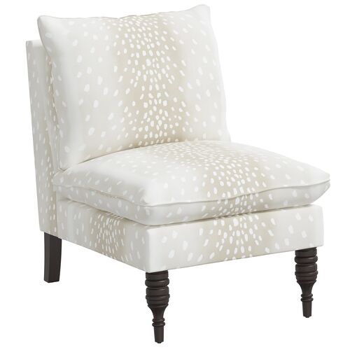 Daphne Slipper Chair, Fawn Stripe~P77615298