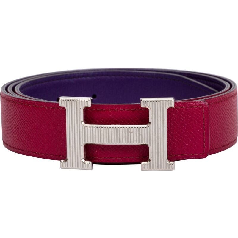 Vintage Lux - Hermès Ruby & Purple Reversible H Belt | One Kings Lane