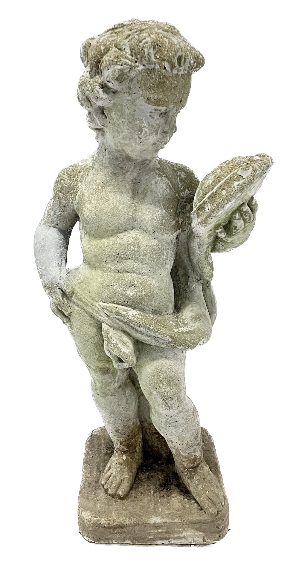 Cherub Looking In Mirror Garden Statue