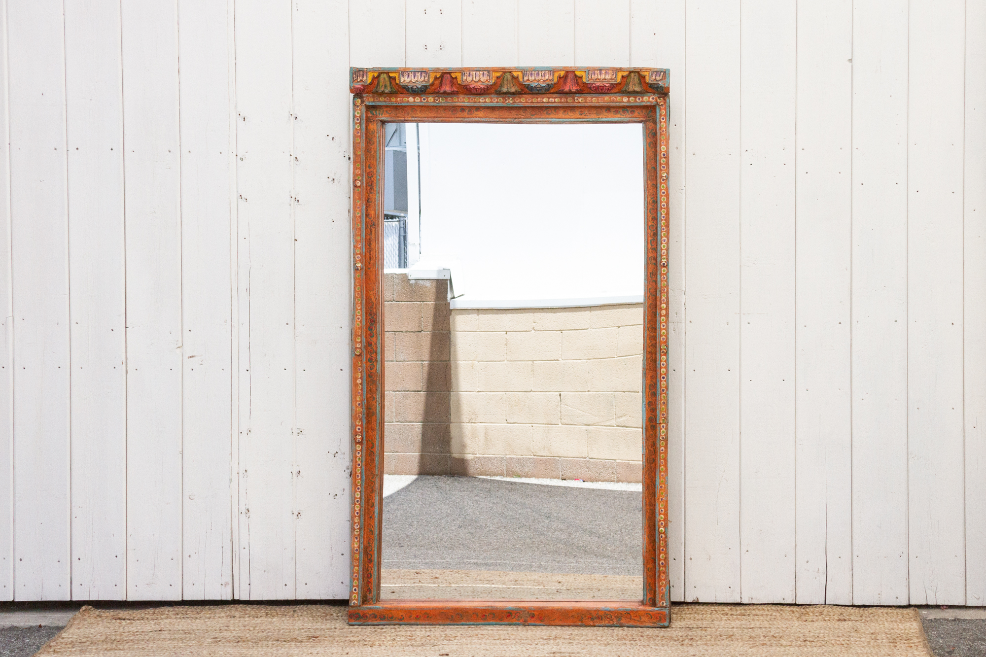 Antique Indian Rustic Mirror~P77672365