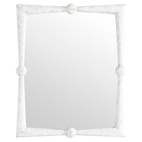 Scarlett Resin Wall Mirror, Distressed White~P77305332