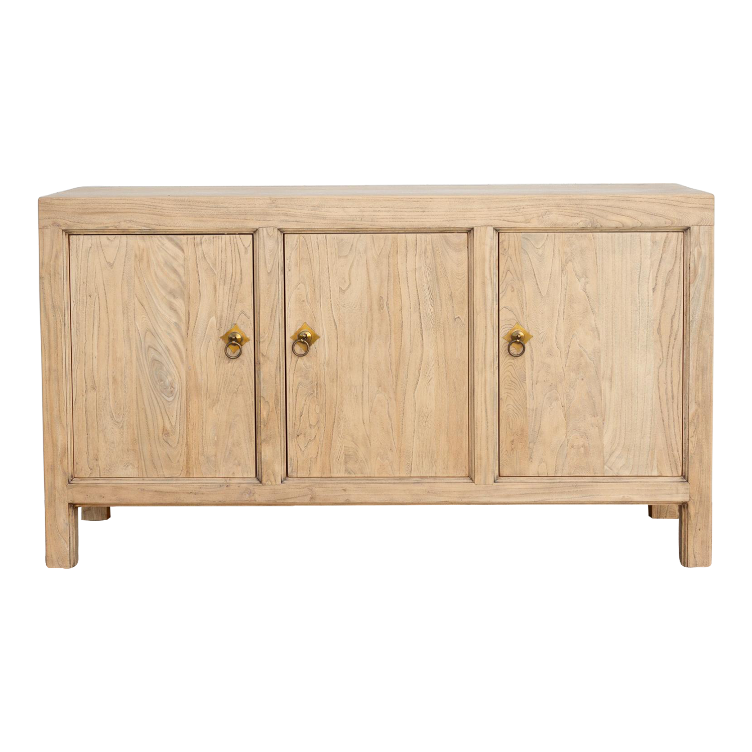 Reclaimed Bleached Wood Asian Sideboard~P77689309
