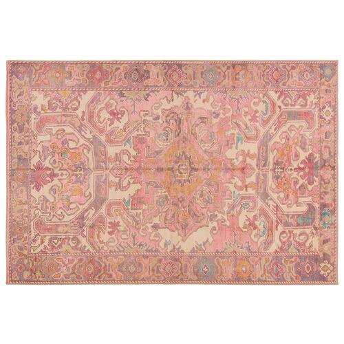 Vibe by  Elanor Medallion Pink/Purple Area Rug (5'X8')