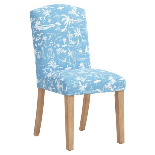 Marie Beach Toile Side Chair, Blue~P77641321