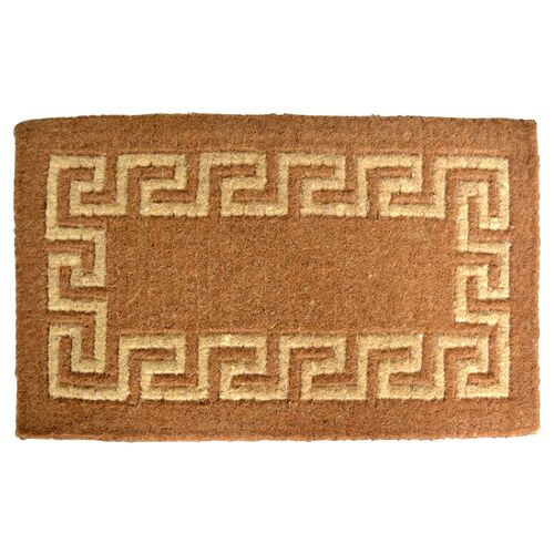 Doormat, Greek Key Coir, 24 x 36-In.