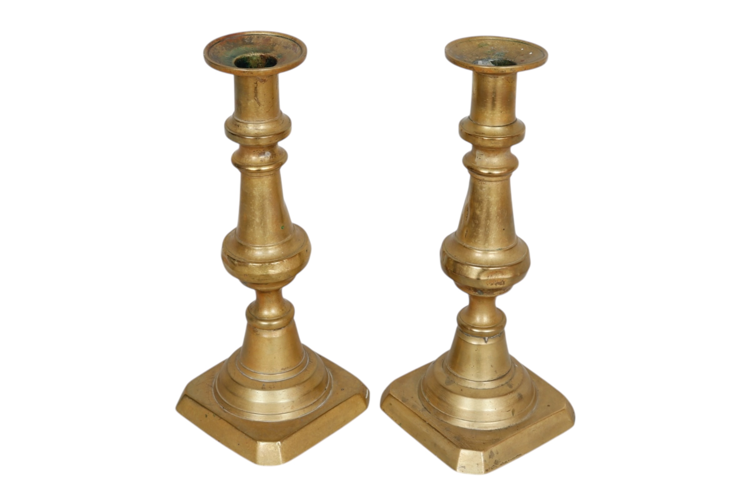 Antique Brass Candlestick Holders, Pair~P77732320