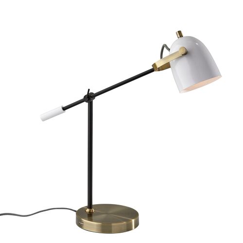 Vincent Desk Lamp, Black/Brass~P69507021
