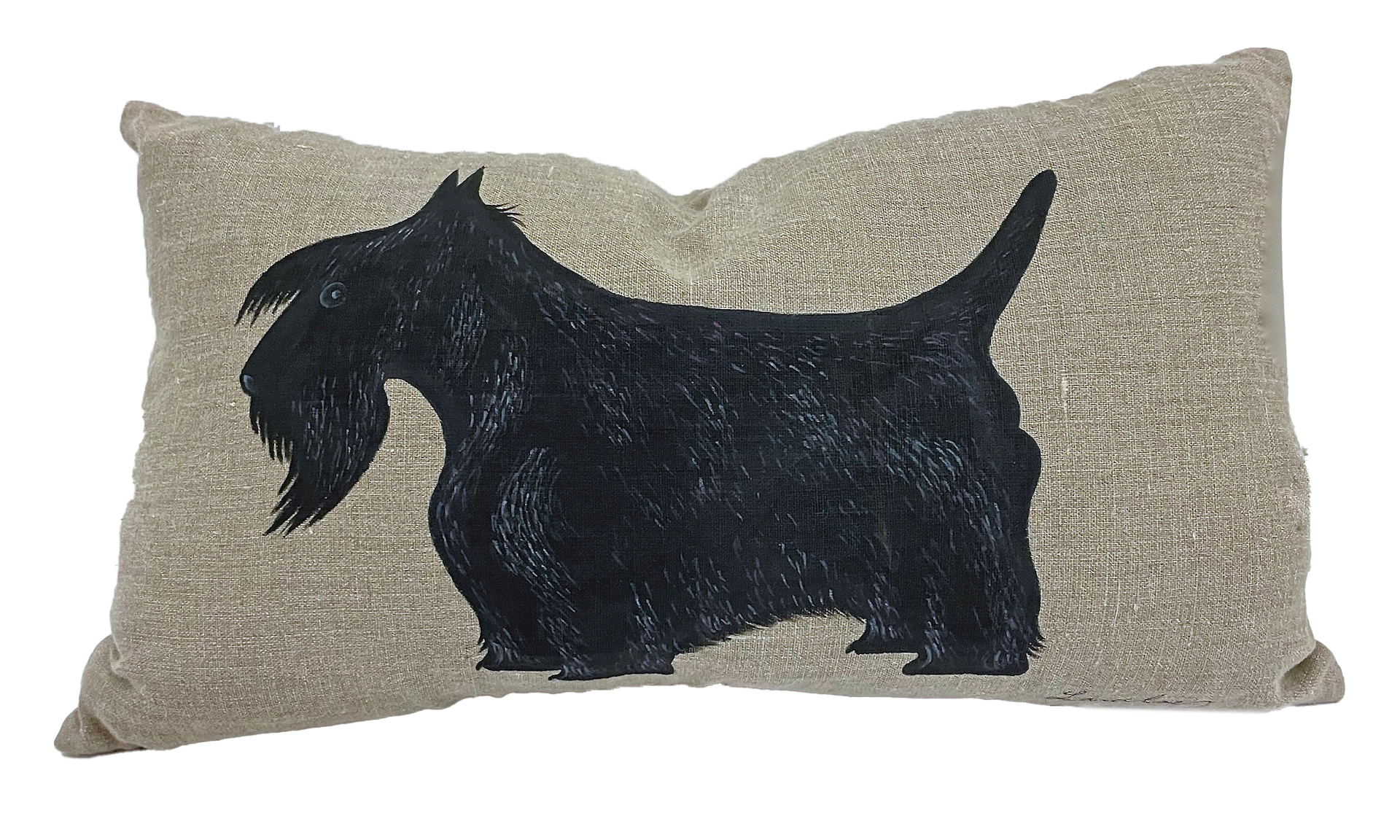 Hand-Painted Scottie Dog Pillow~P77661900