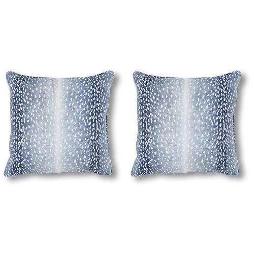Doeskin 20x20 Pillow Set, Indigo/White~P77587151