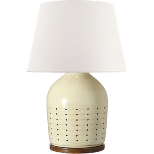 Halifax 28" Cordless Pierced Ceramic Table Lamp, Coconut Halifax 28" Cordless Pierced Ceramic Table Lamp, Coconut