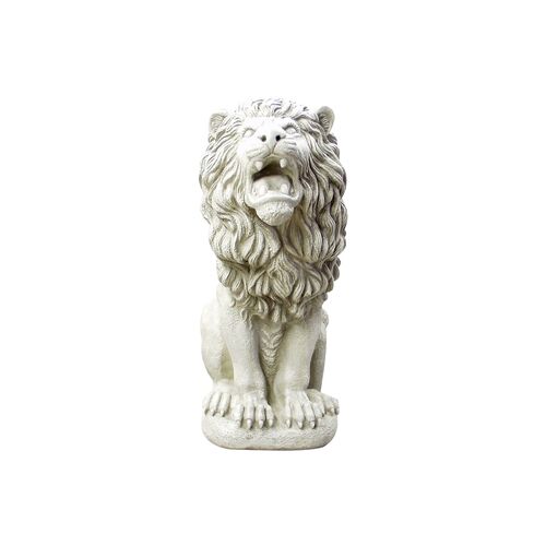 30" Roman Estate Lion, Antiqued Stone~P76641241