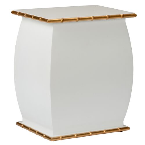 Wooden Drinks Table, White