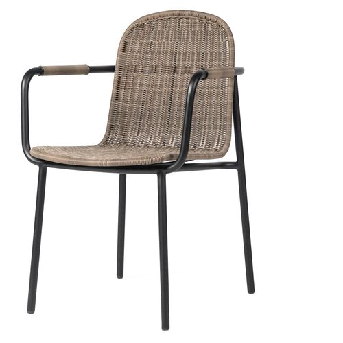 Wicked Outdoor Dining Chair, Taupe~P77641625