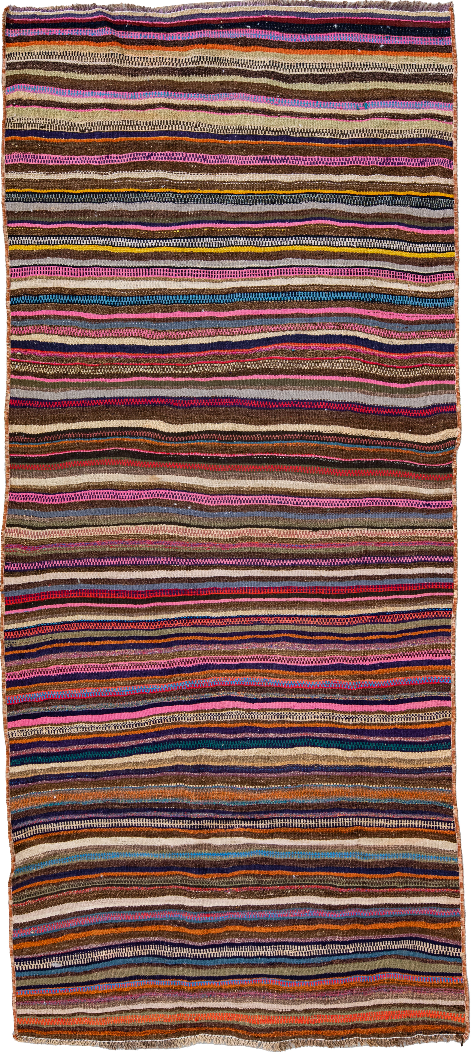 Vintage Kilim Multicolor Wool Runner~P77644244