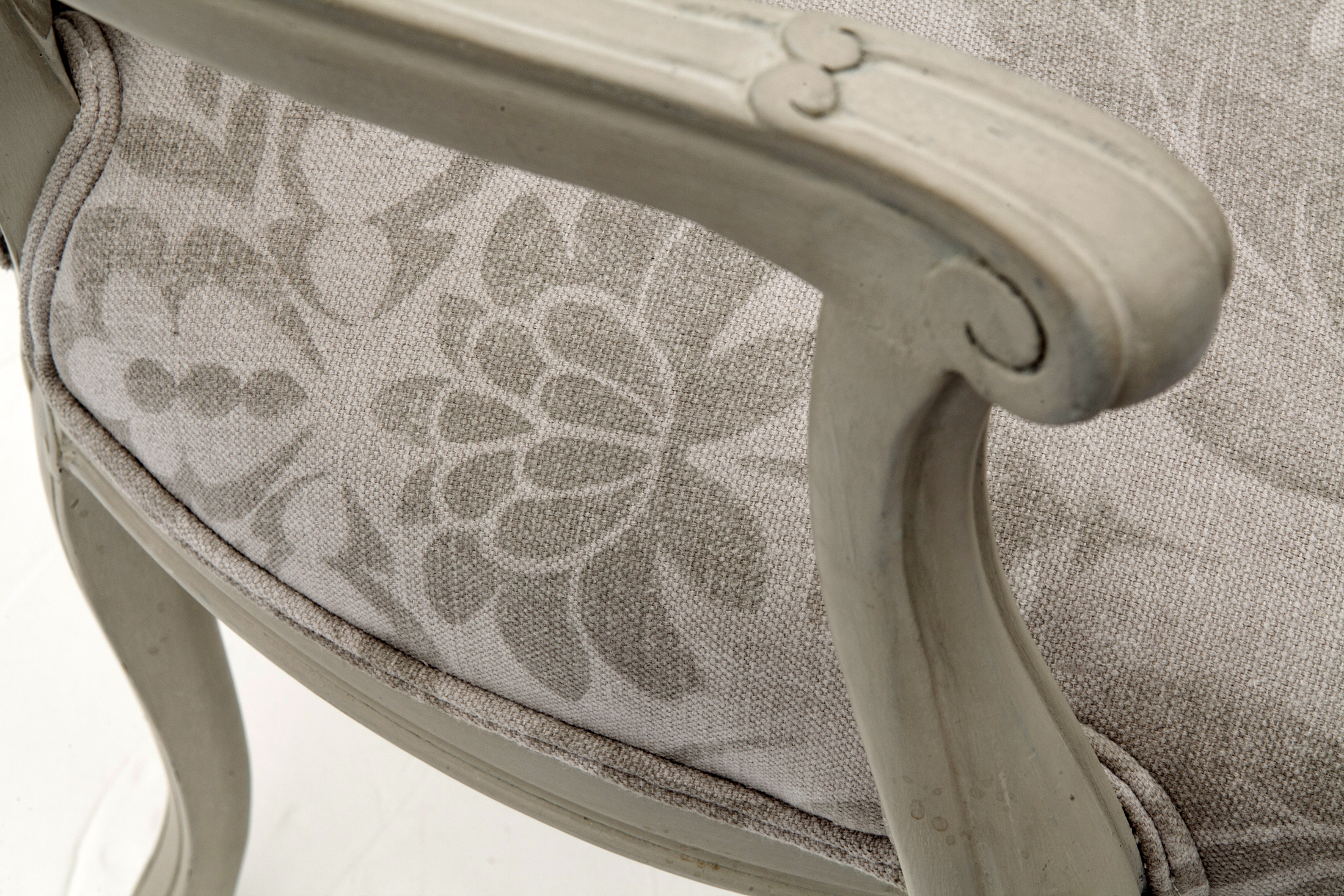 French Provincial Armchair / Romo Linen~P77674703