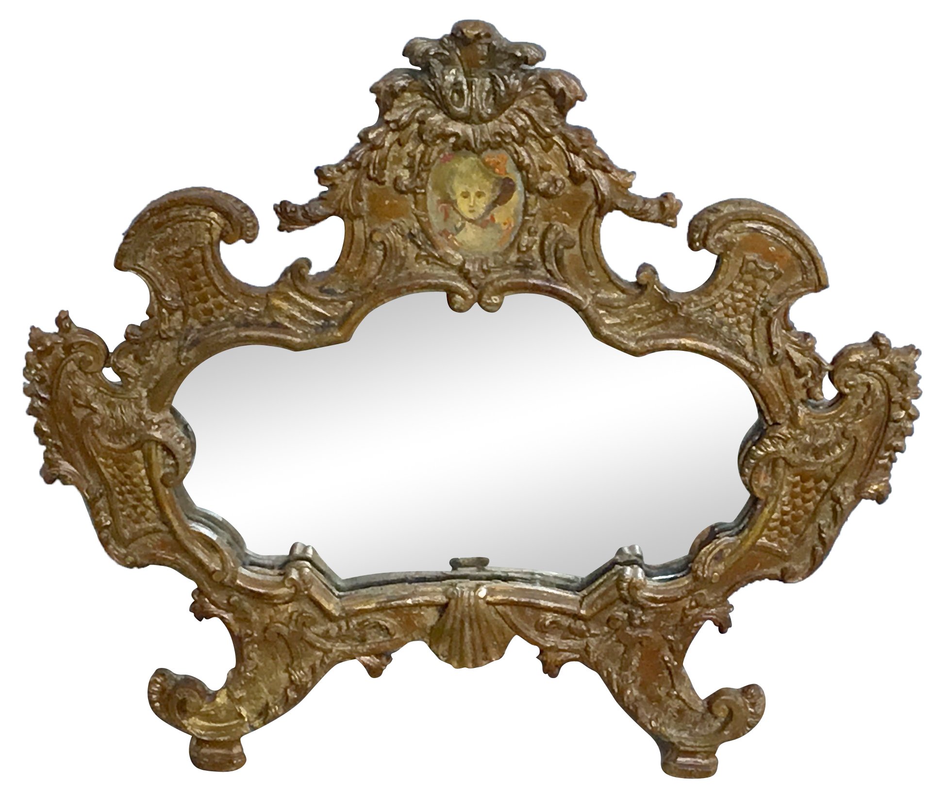 Antique Venetian Portrait Mirror~P77559893