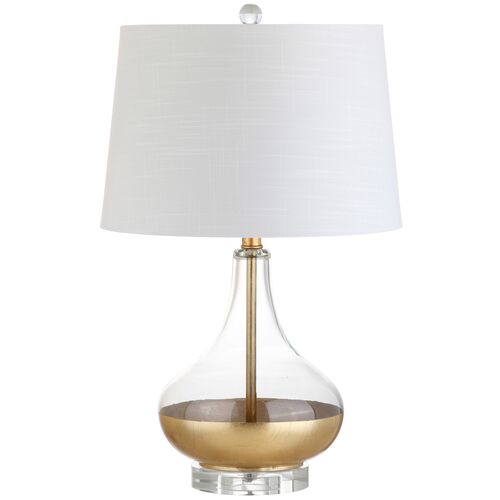 Nova Dipped Table Lamp, Clear/Gold  