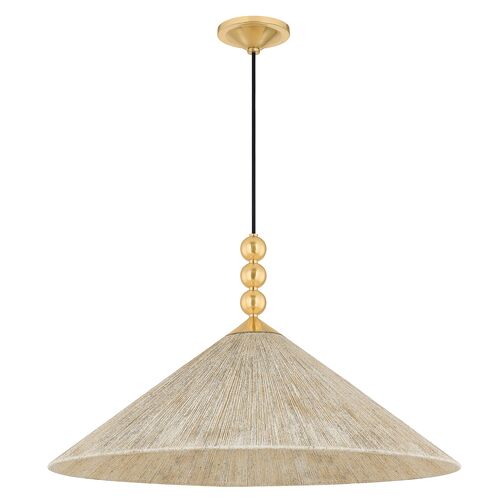 Song Jute Pendant, Light Natural/Aged Brass Song Jute Pendant, Light Natural/Aged Brass