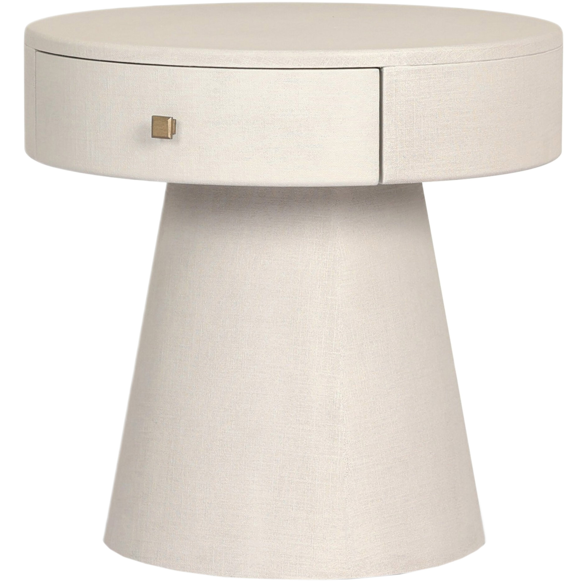 Luse 1-Drawer Painted Linen Nightstand