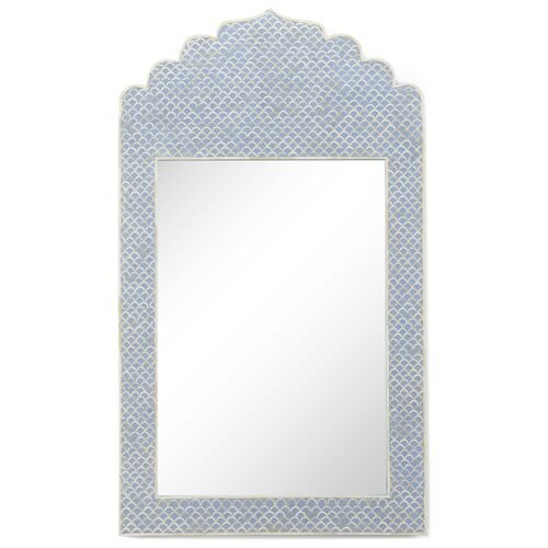 Crown Oversize Wall Mirror, Blue/Cream~P77451000