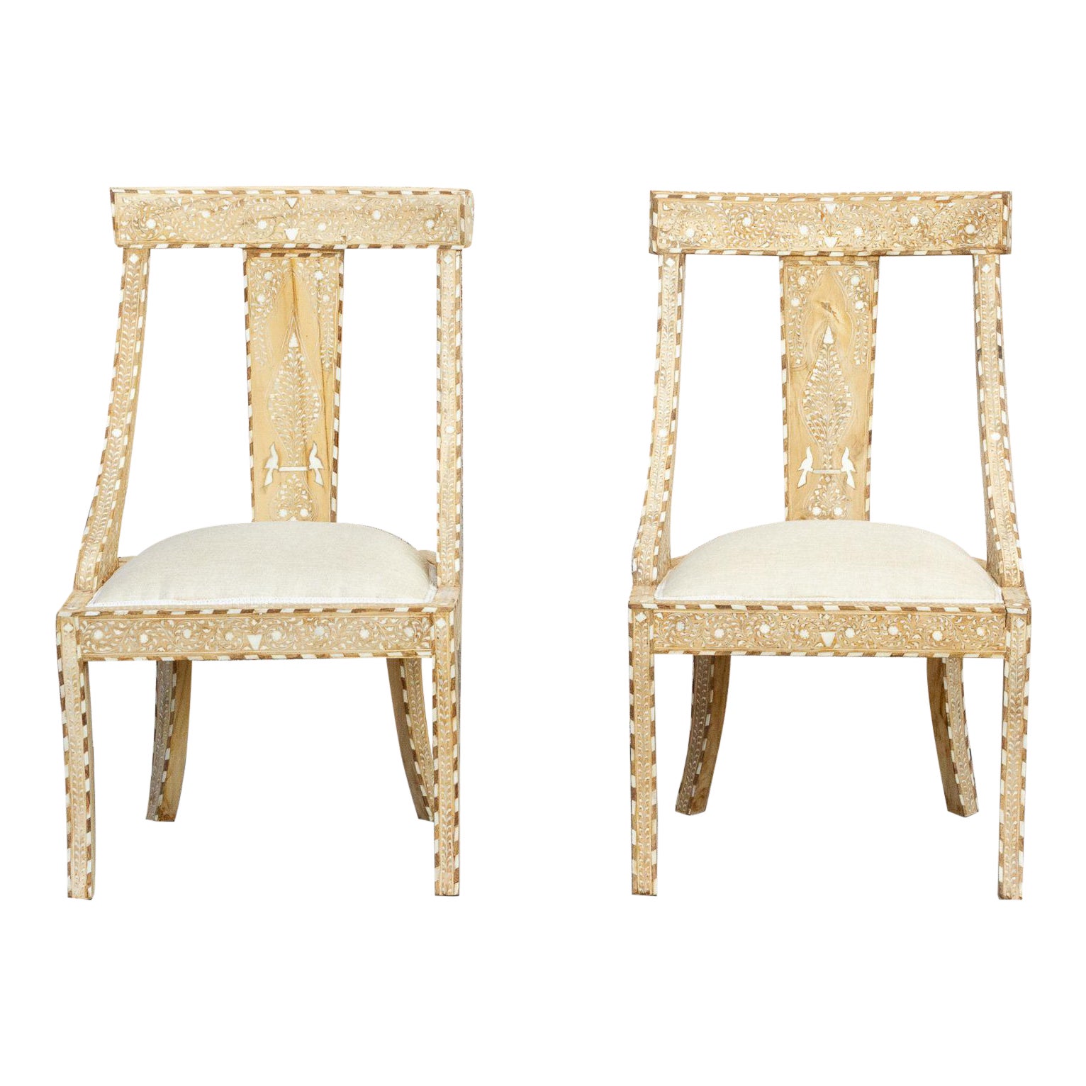 Pair of Dutch Colonial Inlay Chairs~P77632116