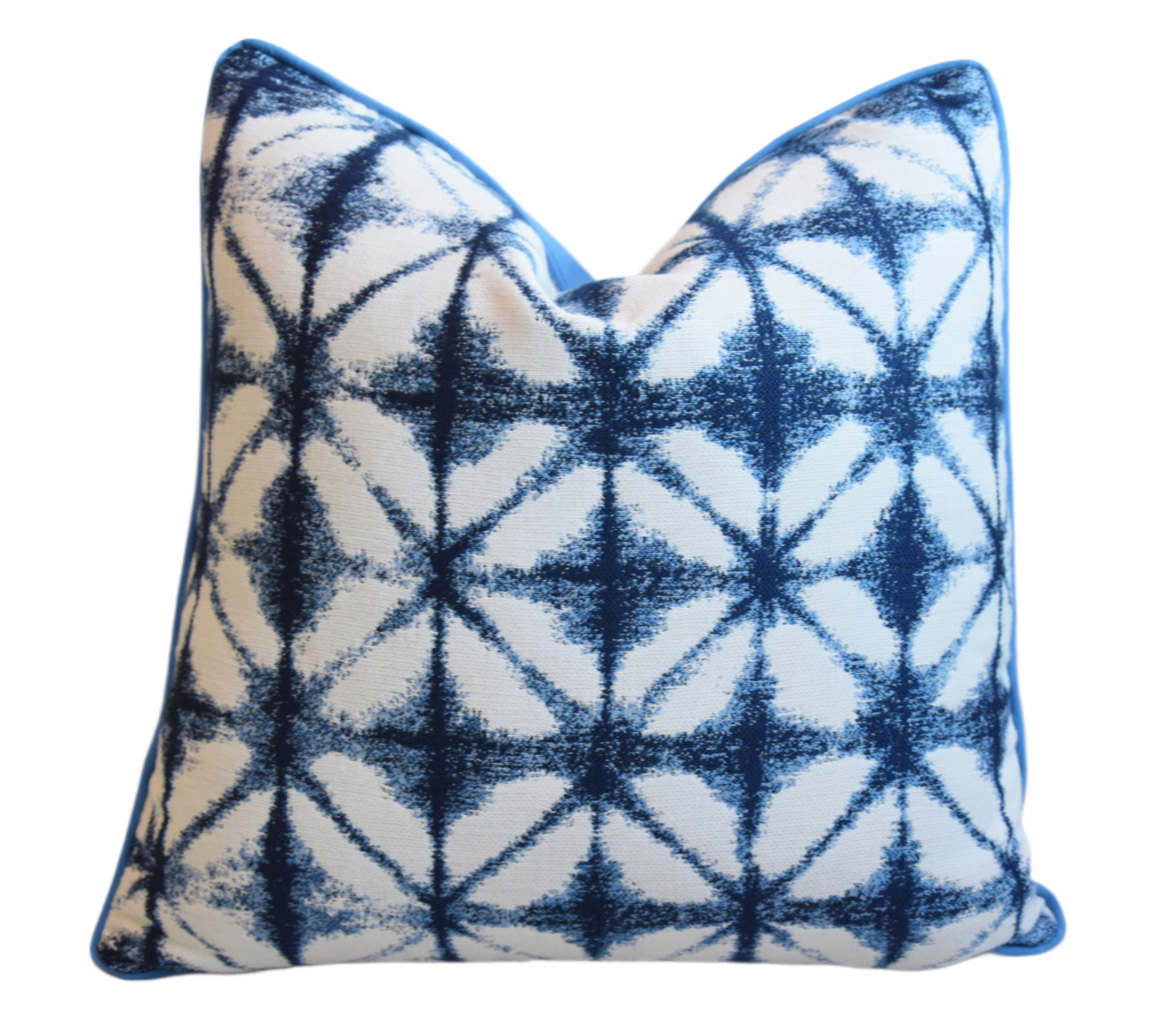 Contemporary Blue & White Pillow~P77685362