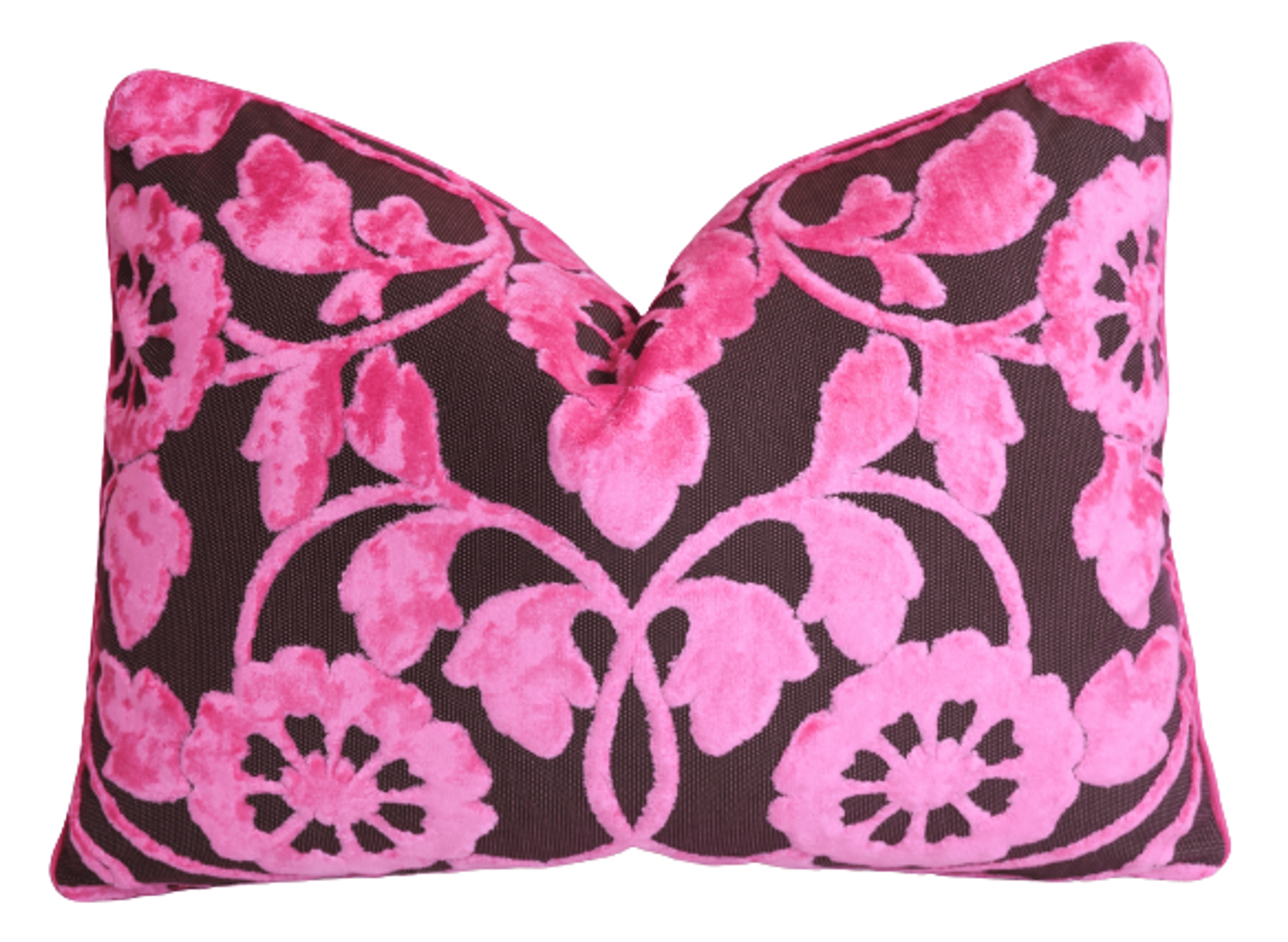 Designer Guild Pink Cut Velvet Pillow~P77683615