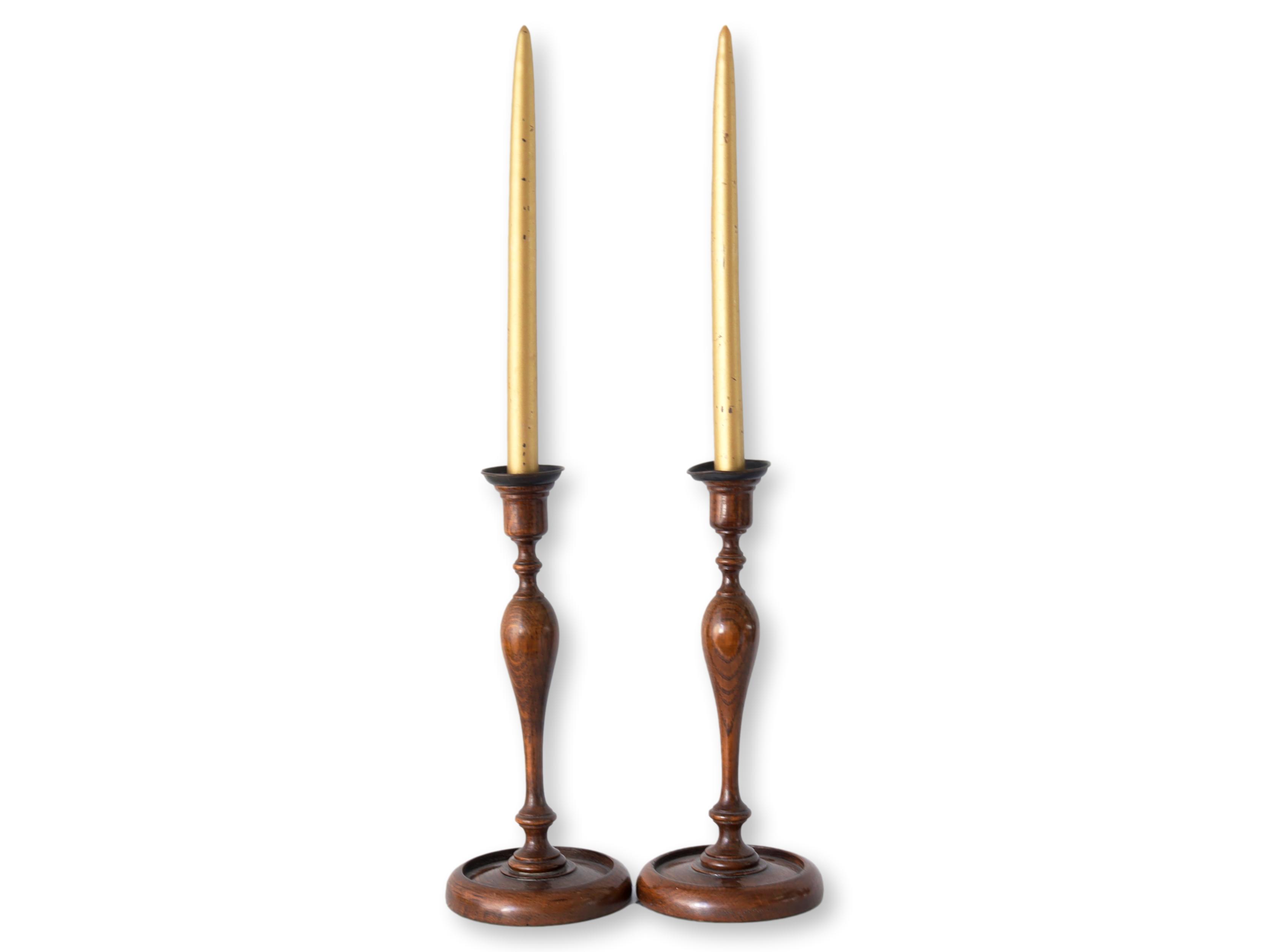 English Georgian Turned Candlesticks, Pr~P77665360