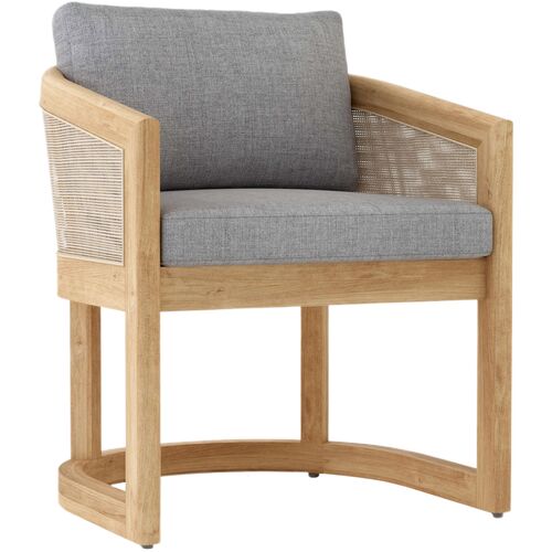 Avanta Outdoor Teak Dining Armchair, Sunbrella Avanta Outdoor Teak Dining Armchair, Sunbrella