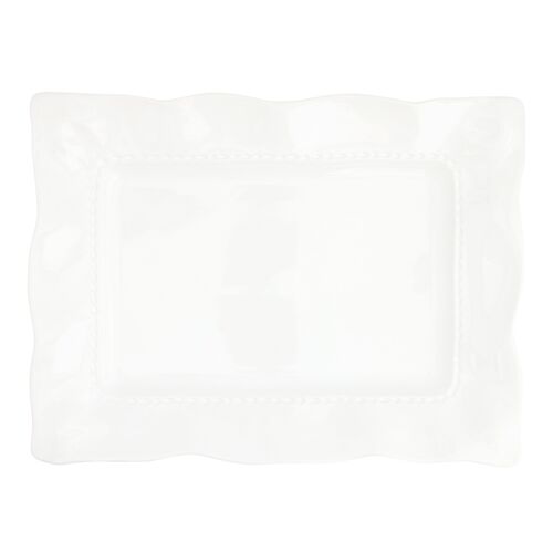 Giorno Rectangular Platter, White