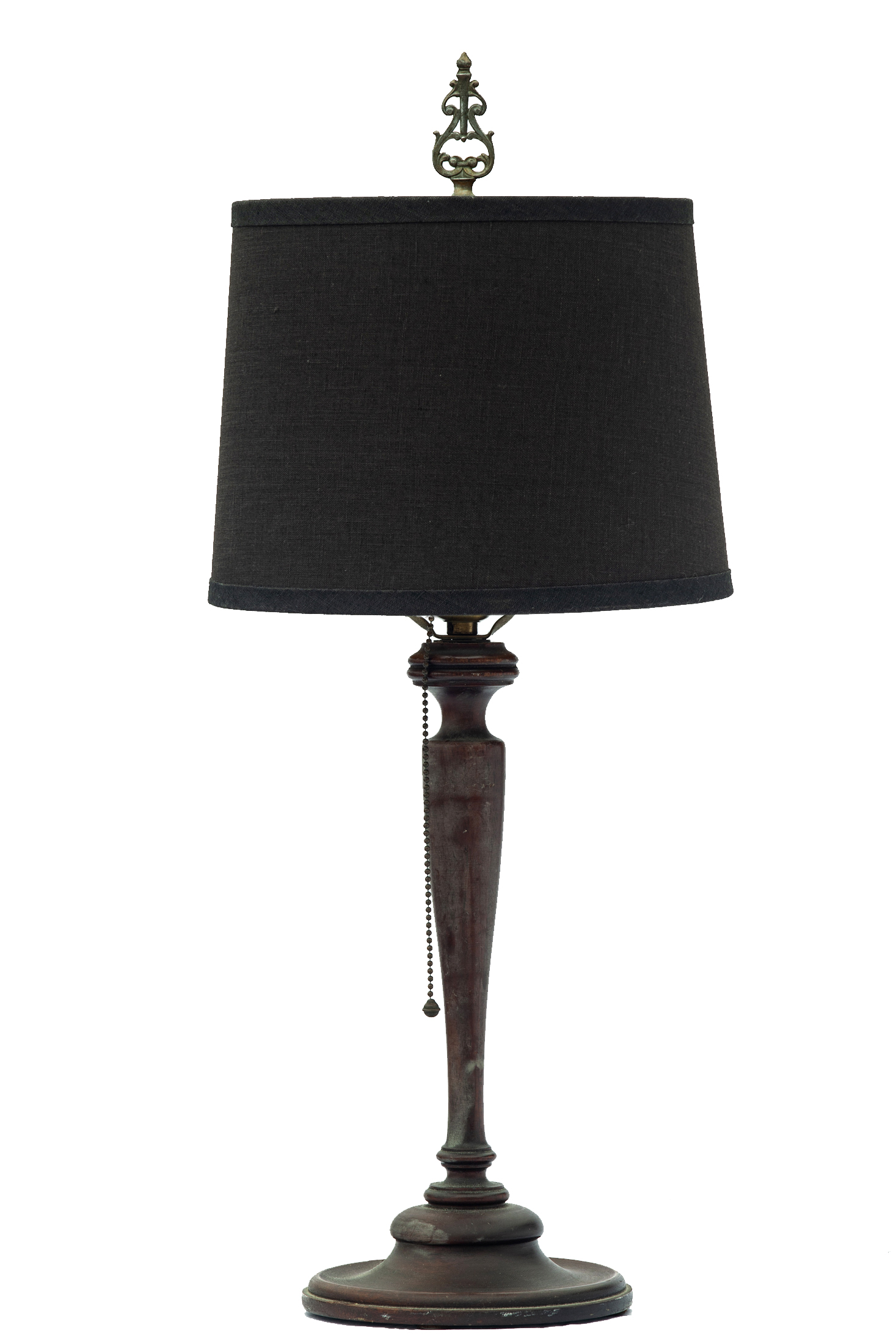 Dark Mahogany Candlestick Lamp/RH Shade~P77674029