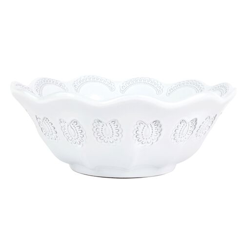 Incanto Lace Medium Round Bowl, White