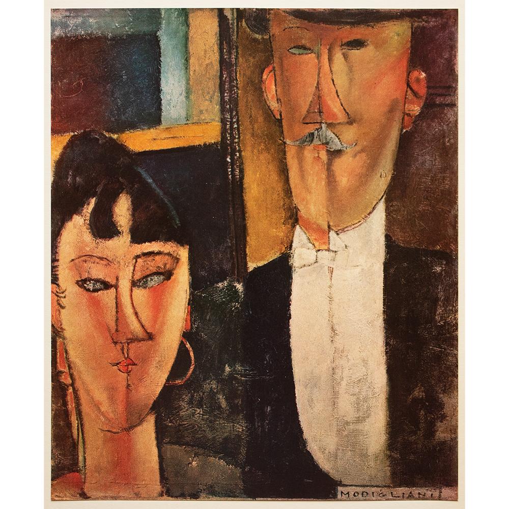 1940s Modigliani, Bride and Groom~P77660977