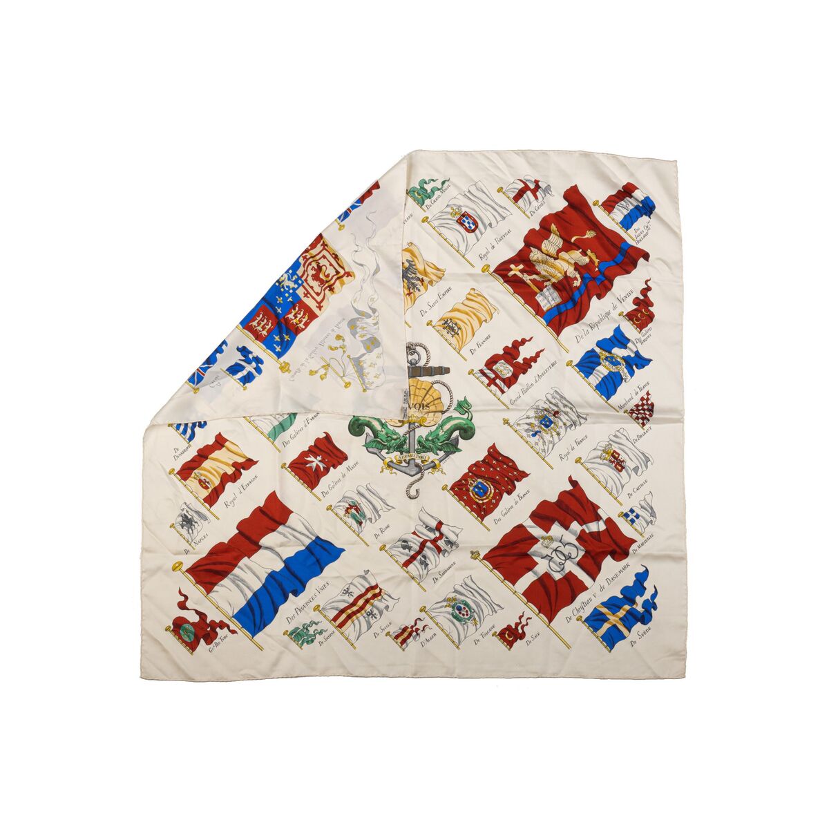 Hermès Cream Pavois Flag Silk Scarf | One Kings Lane