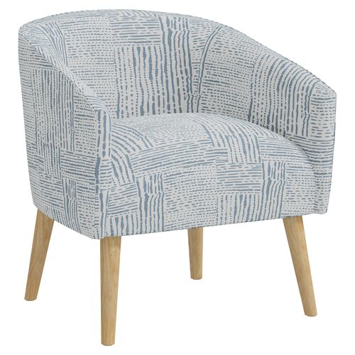 Leah Barrel Chair, Durban Blue~P77629580
