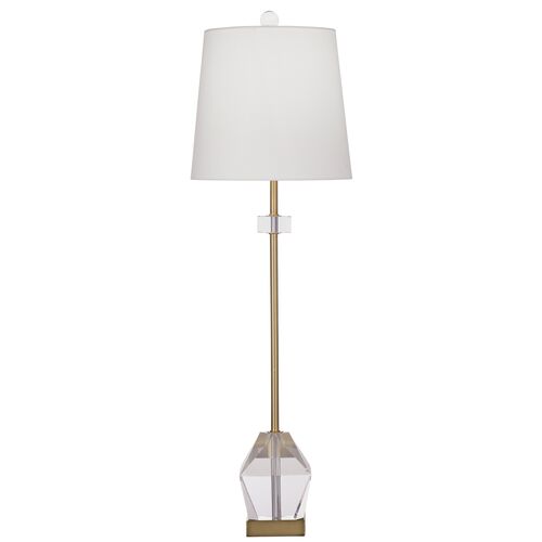 Hailey Crystal Table/Buffet Lamp, Clear/Gold