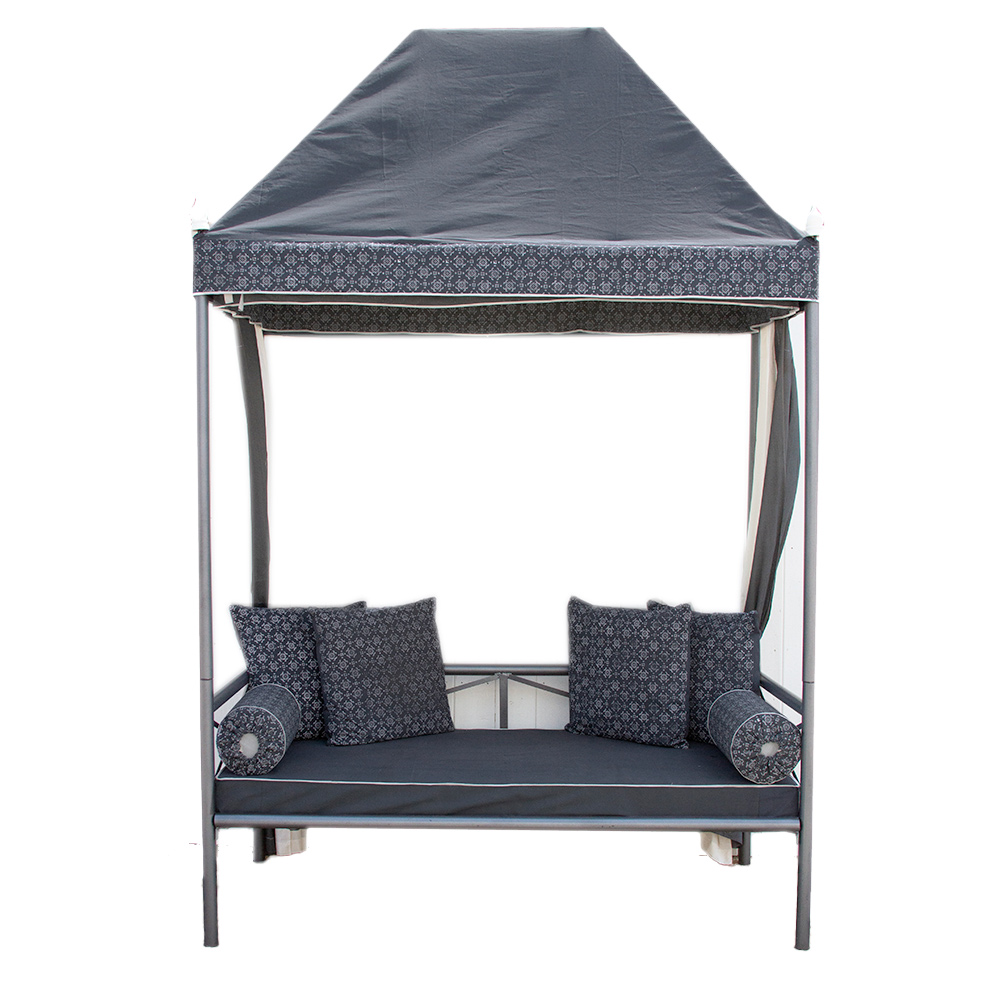 Modern Moroccan Blue Metal Canopy Daybed~P77669542