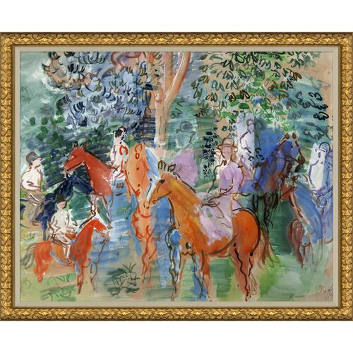 La Famille Kessler a Cheval, Raoul Dufy Painting, 33.25" x 27.25" La Famille Kessler a Cheval, Raoul Dufy Painting, 33.25" x 27.25"