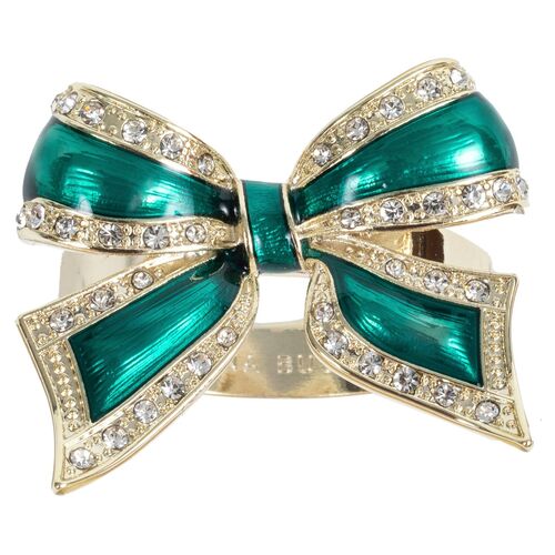S/4 Bow Napkin Rings, Green~P77604621