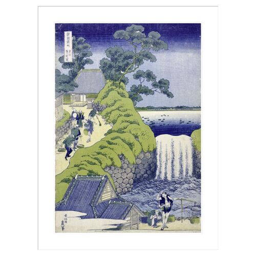 Aoigaoka Waterfall in the Eastern Capital by Katsushika Hokusai Print