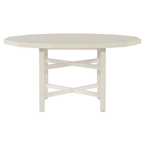 Lila 60" Adjustable Dining Table, Whitewash~P77633958