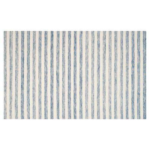 Anyu Flat-Weave Rug, Blue