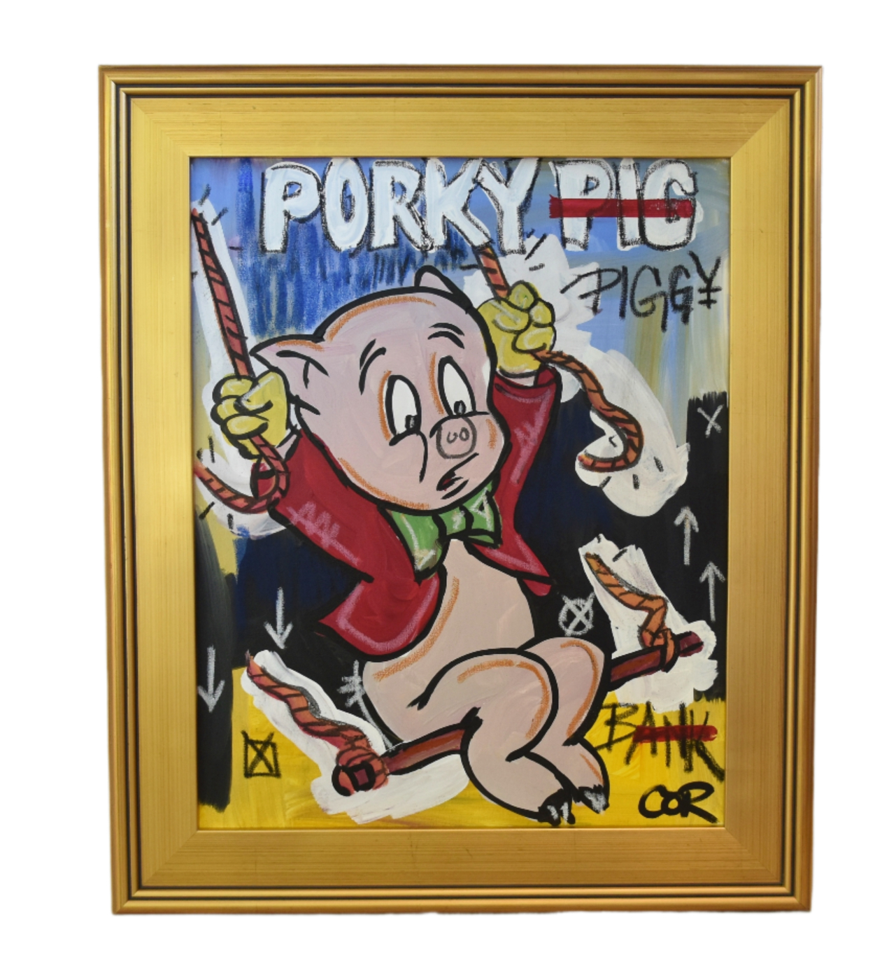 Porky Pig Fun Illustration Oil Painting~P77698691