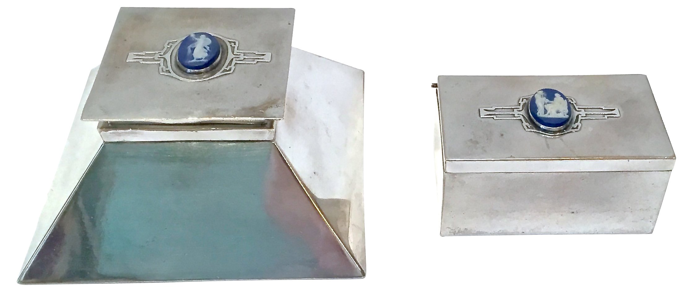 Art Deco Silver Cameo Desk Set, 2 Pcs~P77462987