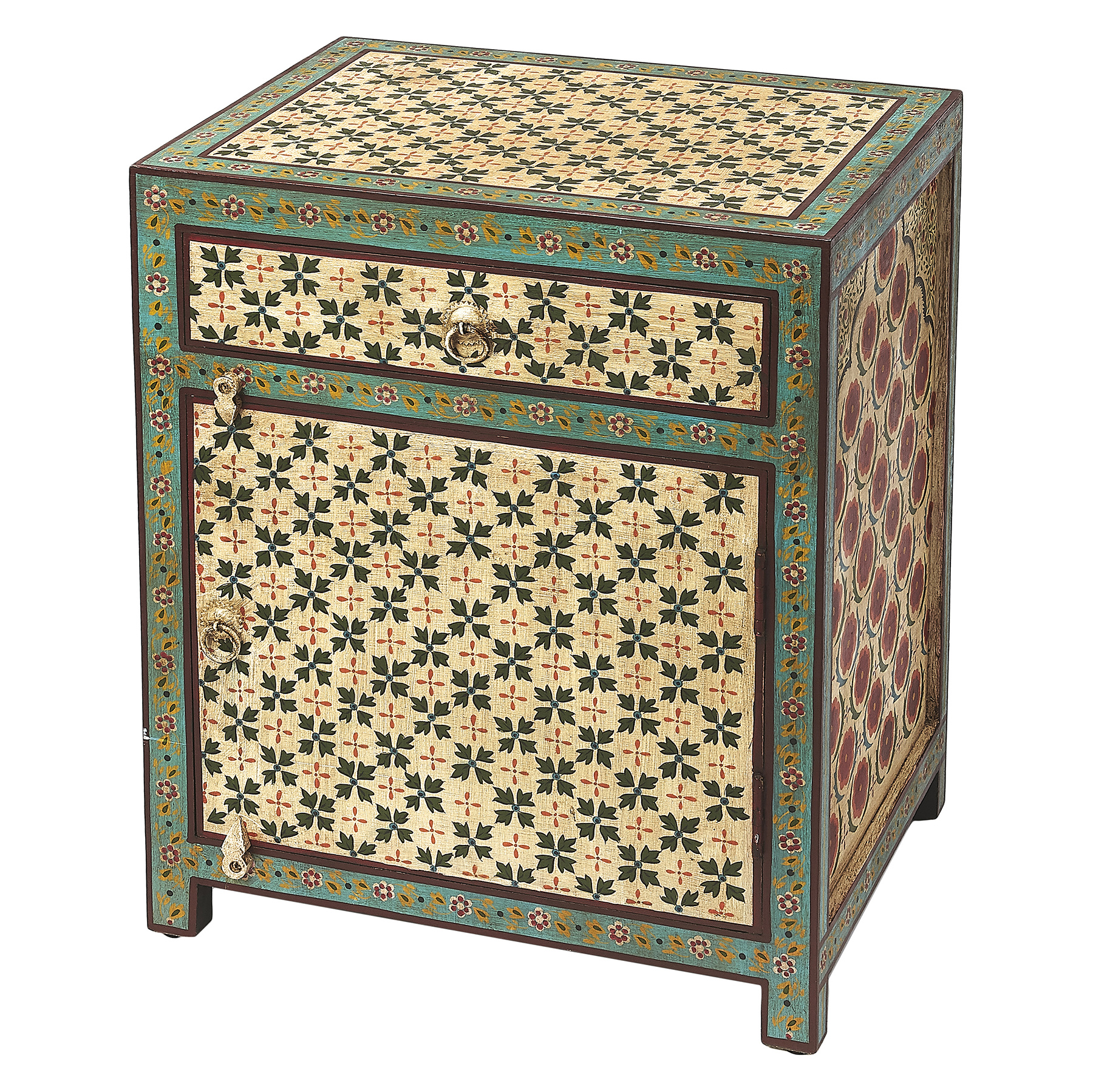 Colton Hand Painted Chest, Multicolor