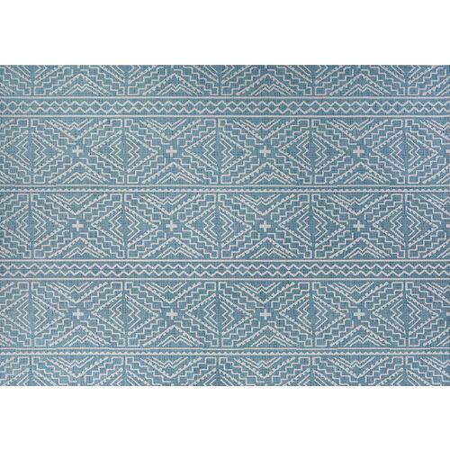Antoine Outdoor Rug, Turquoise/Ivory~P66525929